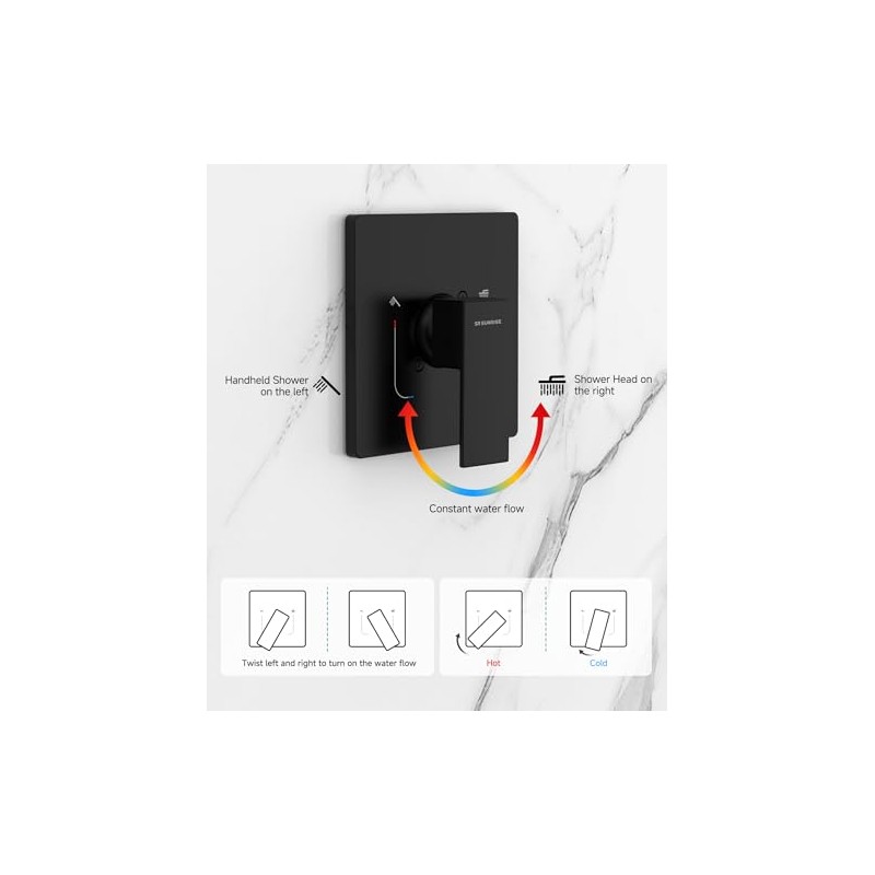 SR SUN RISE Shower Faucet Set & System - 10