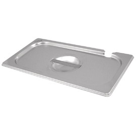 Vogue 12281 Stainless Steel 1/2 Gastronorm Notched Lid Cover Top Food Storage, Silver