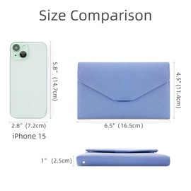 ZOPPEN Passport Holder Women/Men, Multi-purpose Rfid Blocking Travel Passport Wallet (Ver.4) Tri-fold Document Organizer Holder (#25 Niagara Blue)