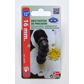 S&M 543890 16mm x 1/2" Drip Irrigation Elbow - Black