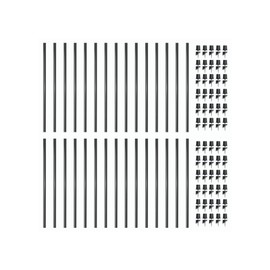 Nuvo Iron CR-26 Contractor Pack of 26 balusters-30 Pack with connectors, 3/4" Round x 26" Long Galvanized Steel Tubing Baluster, Black