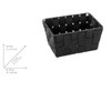 WENKO 20360100 Storage basket Adria Mini Long Black - bathroom