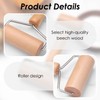 Pack of 2 Rolling Pin, Wooden Rolling Pin with Wheels,