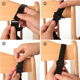 Cinturón de Seguridad de 5 Puntos Seguridad Ajustable Para Bebé Para Cinturón Correas de Silla Alta Universal de Arnés Seguro para Bebé Protección Segura para Niños para Carriola（negro）
