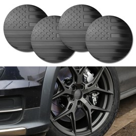 RGOAANC 4PCS American Flag Wheel Center Caps, Center Caps for Rims, 56mm Rim Center Cap Stickers, Automotive Exterior Accessories Waterproof Wheel Hub Cap Universal Fit Most Cars SUVs Trucks RVs