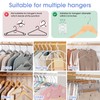 Besslly 100Pcs Clothes Hanger Connector Hooks, Plastic Space Saving Heavy
