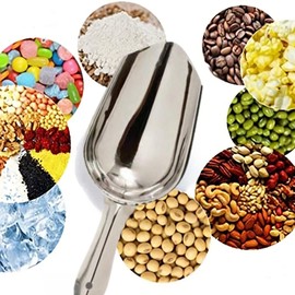Garden Of Arts Stainless Steel Ice Scoop,Ice Picker,Popcorn Scoop,Atta Scoop/Shovel Kitchen Scoop Heavy Duty,Dishwasher Safe (1Pack, Silver)