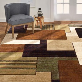 Home Dynamix Tribeca Mason Area Rug 5'2"x7'2", Abstract Brown/Green