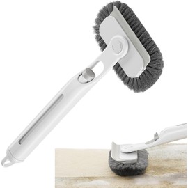 Scrub Brush For Shower - Bathroom Cleaning Brush Scrub Brushes For Shower Tile with Soap Dispenser Multi-Functional Household Scrubber, Window Tracks Bathroom Showers Corner Hinges