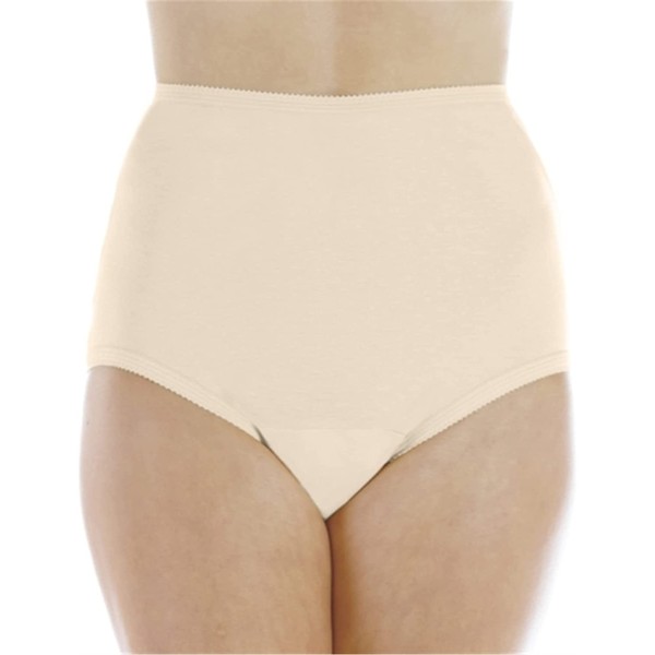 Wearever (3-Pack) Women's Beige Cotton Comfort Regular Absorbency (0.5 Cup) Incontinence Panties 2X (Fits Hip Sizes: 45-48")