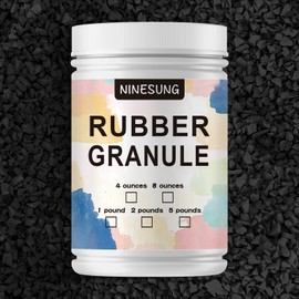 Black Rubber Mulch for Landscaping, Playground, Kindergarten, Park, School, Sports Tennis Court, Pitch Rubber Mulch Running Track Material Playground Mulch (Black, 2 Pounds)