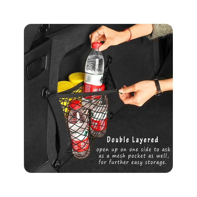 Small Cargo Net, RV Storage Mesh Net, Stretchable Cargo Pouches