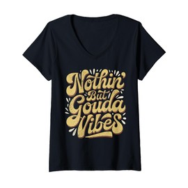 Womens Cheese Charcuterie Board Gouda V-Neck T-Shirt