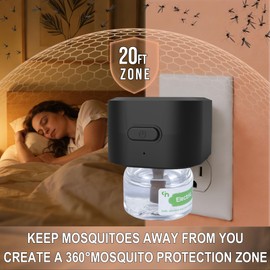 Simashts Mosquito Repellent Indoor Device, Electric Mosquito Repeller Plug in Home Use, Include 1 Pack 280 Hr Refills for Bedroom Living Room Office Hotel