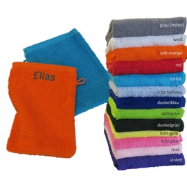 Premium Quality Wash Mitt 16 x 22 cm Embroidered with Name (16 x 22 cm (Wash Mitt)