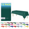 ZIMPLEWARE Premium Dark Green Plastic Table Cloth Disposable (12 Pk)