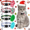 Frienda 4 Pieces Christmas Cat Collar Flower Breakaway Cat Collar
