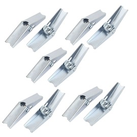 Sourcingmap M8 Dia Female Thread Spring Loaded Hollow Wall Anchor Toggle Wing Nut 10pcs