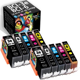 ColorPrint Compatible BCI3e BCI6 Ink Cartridge Replacement for Canon BCI-3 BCI-3e BCI-6 BCI3 Work with PIXMA iP3000 iP3300 iP4000 iP5000 iP5200 iP6000D iP8500 MP600 MP780 Printer (10-Pack)