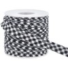 BENECREAT 10.94 Yards/10m Black and White Stripe Bias Binding Tape