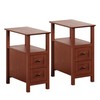 ChooChoo End Tables Living Room Set of 2, 3-Tier Narrow