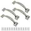 4 Pcs 5.5 Inch Vintage Barn Door Pulls, Silver