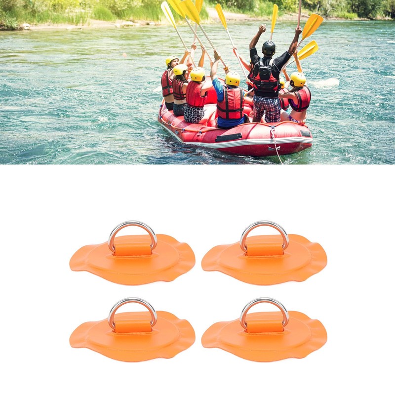 LIYJTK Inflatable Boats D Rings Patch, 4pcs Round PVC Patch