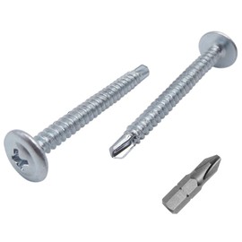 Marcopol (Pack of 30) Zinc Plated Steel 4.2 x 41mm Screws, Phillips Modified Truss Head, Self Drilling Tapping Screw Self Tapping (30, 4.2 x 41mm)