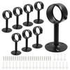 Biaungdo 8 Pcs 1-1/4 Inch Ceiling Curtain Rod Bracket, Heavy