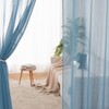 MIULEE Sheer Voile Curtain with Eyelets, Christmas Decoration, Transparent Look