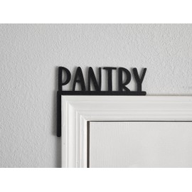 Pantry Door Topper | Over The Door Sign | Farmhouse Pantry Sign | Home Decor | Door Corner (Right Side LightGray)