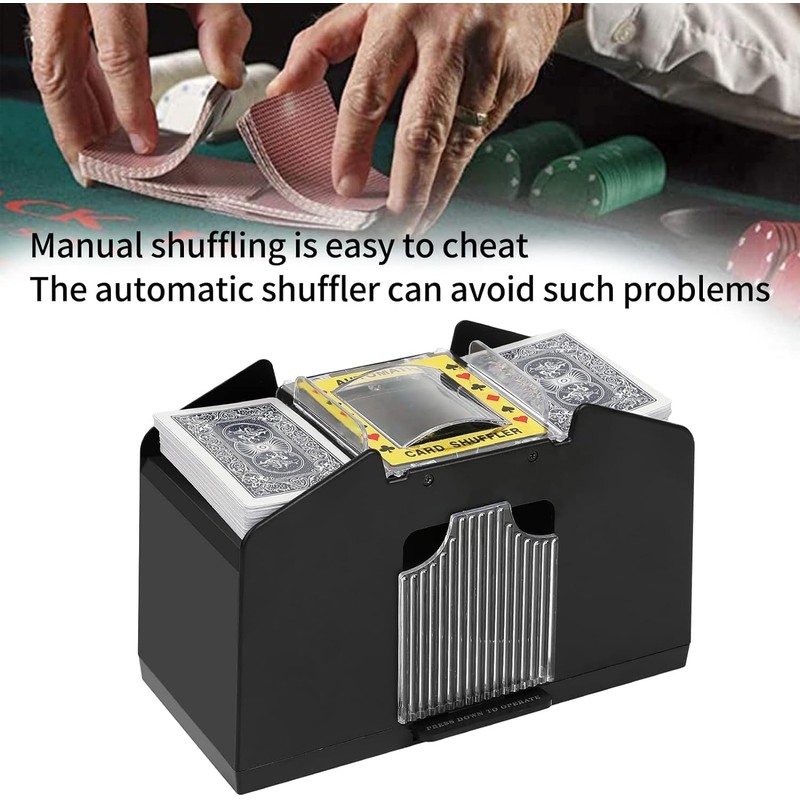 4 Decks Automatic Card Shuffler USB/Battery Operated Electric Shuffler