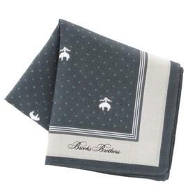 Blooming 001075-0001-02 Easy Care Printed Handkerchief, Pin Dot (Gray), Gentleman, Men's Handkerchief, Approx. 19.7 inches (50 cm), gray