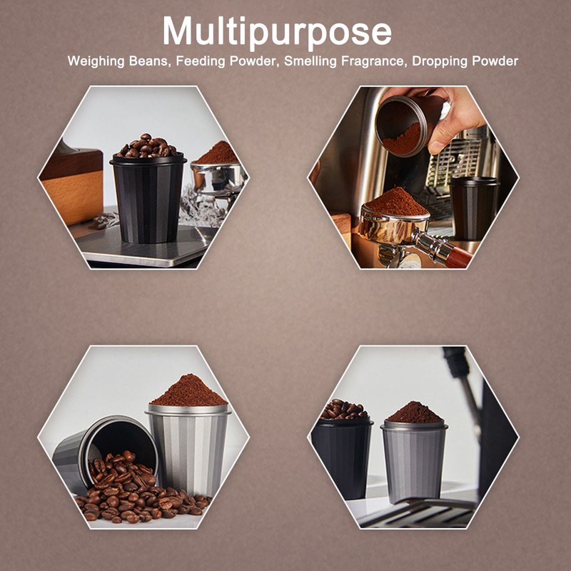 58mm Dosing Cup Prevent Stick Aluminum Alloy Multipurpose Coffee Powder
