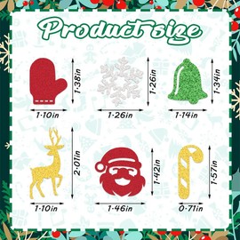 Hying 200 PCS Christmas Confetti Decorations for Table, Xmas Santa Deer Sequins Glitter Red Gold Green Table Confetti Winter Snowflake Paper Confetti for Christmas Party Decorations New Year Favors