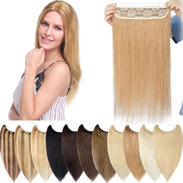 S-noilite SN-BD+BG Real Hair Extensions 1 Weft Hairpiece with Wire