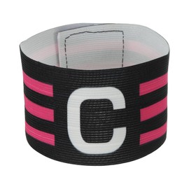 PATIKIL 12.2x2.5 Soccer Captain C Armband, Nylon Unisex Elastic Arm Badge Adjustable for Youth Adult Team Training, Black