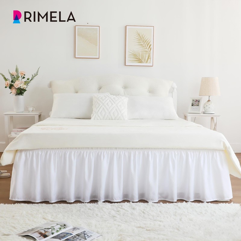 RIMELA Bed Valance Sheet Double Elasticized Bed Skirt Easy to