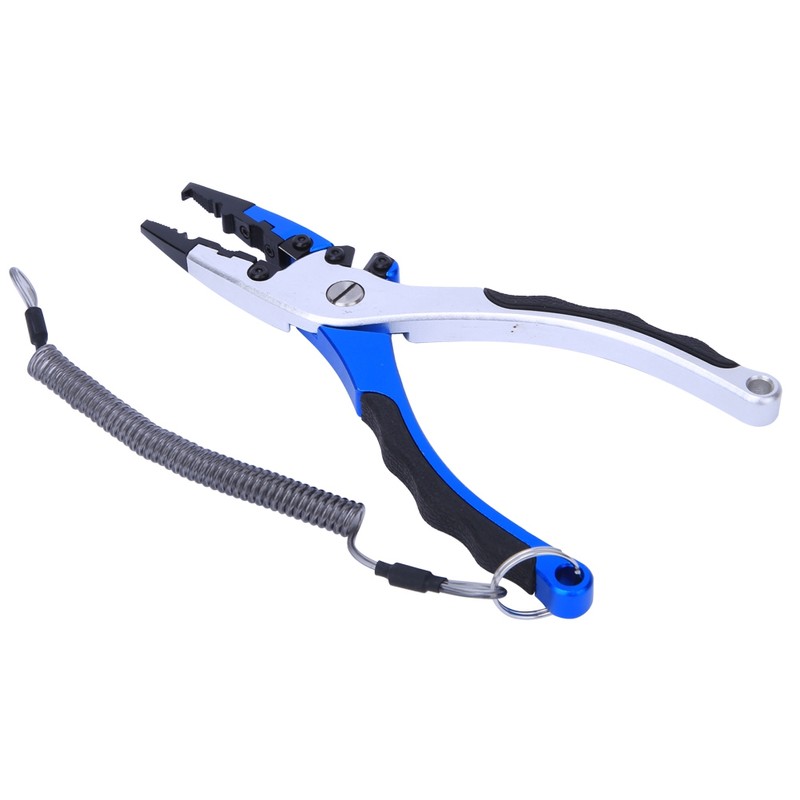Aluminum Die Casting Fishing Cutting Pliers Non-slip Fishing Clamp Rubber
