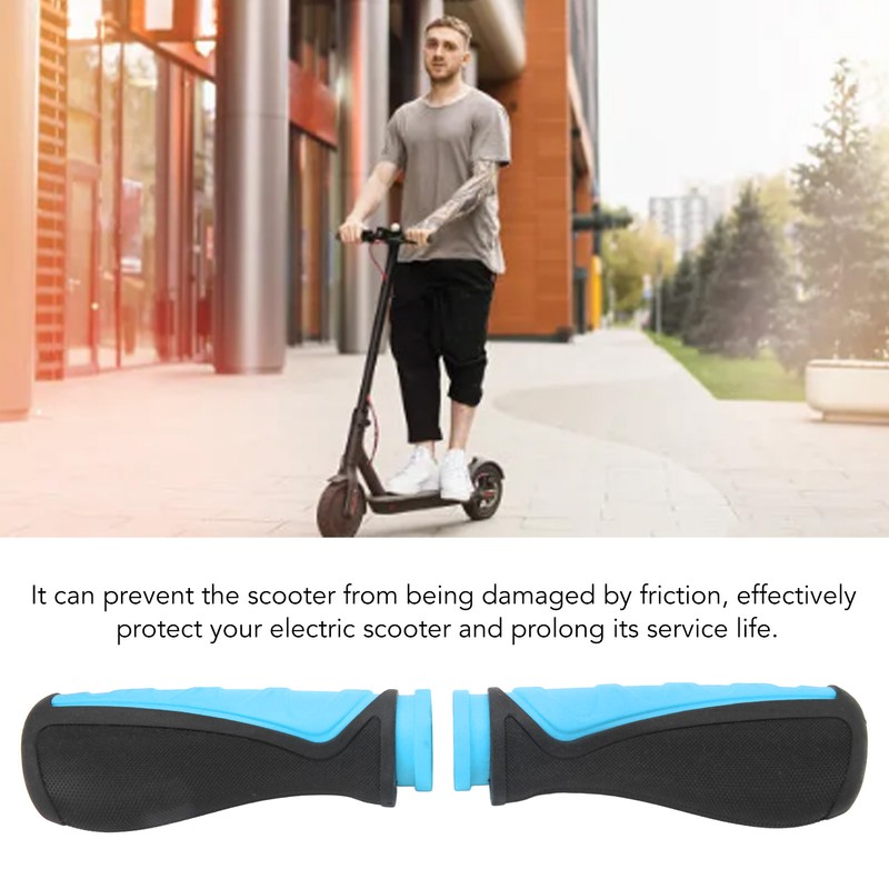 2pcs Scooter Handlebar Grip Cover Anti Slip Shock Absorbent Scooter