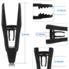 Tinfol Black Plastic Hanger Clips 40 Pack, Large Opening Pant