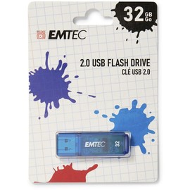 Emtec K100 32GB USB 2.0 Flash Drive, Blue