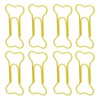 100pcs Colored Dog Bone Shape Paper Clips Black Lightweight Notebook
