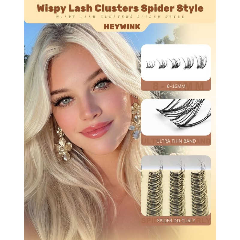 Spider Breeze Lash Clusters Kit Wispy Natural Eyelash Clusters DD