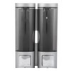 200MLx2 Silver DoubleHead Soap Dispenser WallMounted Manual Shampoo Dispensers