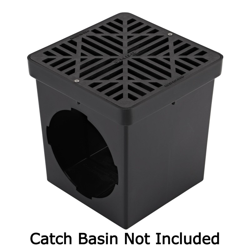 NDS 980G Square Catch Basin Drain Grate, Diamond Design, Fits