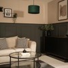 MiniSun | Medium Modern Forest Green Velvet Drum Light Shade