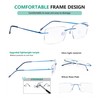 Eyekepper Frameless Reading Glasses for Men Reading - Rectangle Rimless