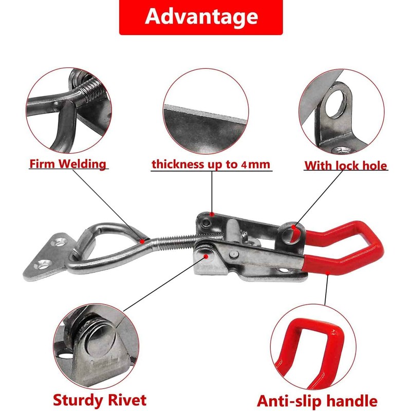 CUKAYO 4003 Toggle Latch Clamp, 304 Stainless Steel Adjustable Toggle