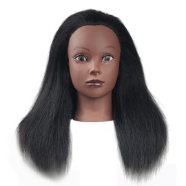 100% Real Hair Braiding Mannequin Head, Black Mannequin Head for Braiding